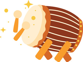 Animated Festive Drum with Sparkling Mallet