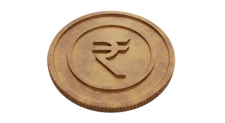 Isolated rupee coin