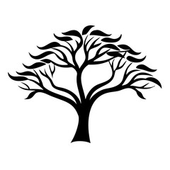 Obraz premium tree silhouette vector