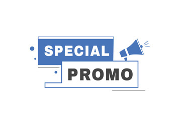 Special promo label sign design for banner or advertisement. Modern web element business concept design.