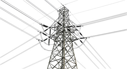 Isolated Electricity Pylon