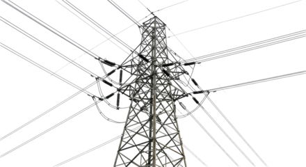 Isolated Electricity Pylon