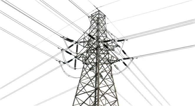 Isolated Electricity Pylon