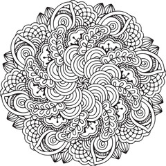 Beautiful flower art and mandala vector design