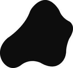 Blob shape organic icon in flat. isolated elements on transparent background