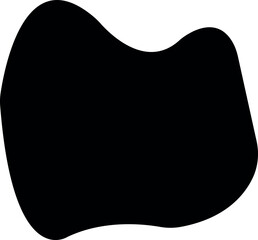 Blob shape organic icon in flat. isolated elements on transparent background