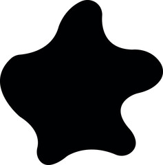 Blob shape organic icon in flat. isolated elements on transparent background