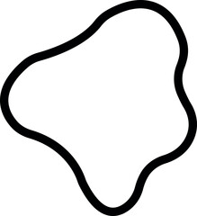 Blob shape organic icon in line. isolated elements on transparent background