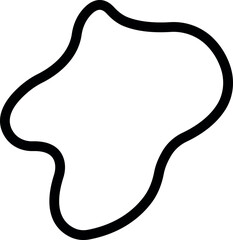 Blob shape organic icon in line. isolated elements on transparent background