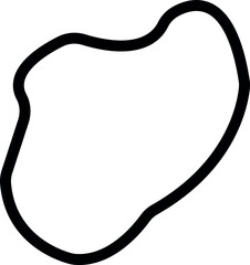 Blob shape organic icon in line. isolated elements on transparent background