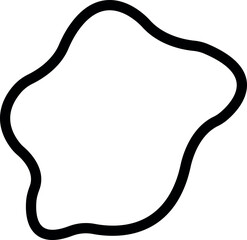 Blob shape organic icon in line. isolated elements on transparent background