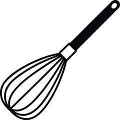 kitchen whisk isolated on white