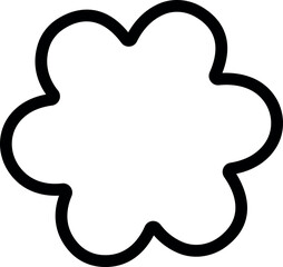 Blob shape organic icon in line. isolated elements on transparent background