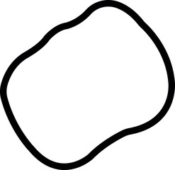 Blob shape organic icon in line. isolated elements on transparent background