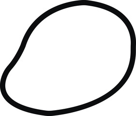 Blob shape organic icon in line. isolated elements on transparent background