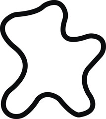 Blob shape organic icon in line. isolated elements on transparent background