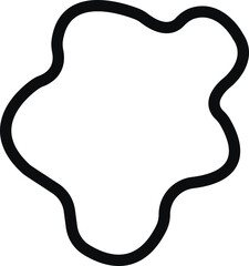 Blob shape organic icon in line. isolated elements on transparent background