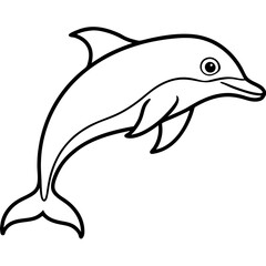 Elegant Dolphin One-Line Vector Design