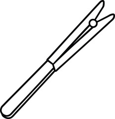 vector illustration of a drawing of a needle