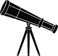 telescope on a white background