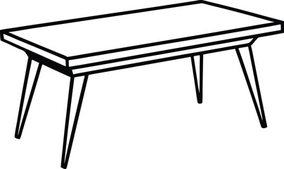 wooden table isolated on white background