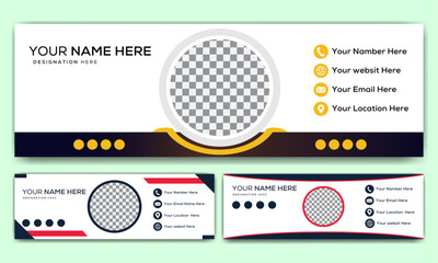 Professional Modern Email Signature & facebook cover Design