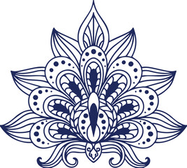 Beautiful flower art and mandala vector design