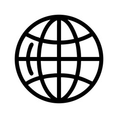 Globe Symbol for Global or Internet Access Icon Design