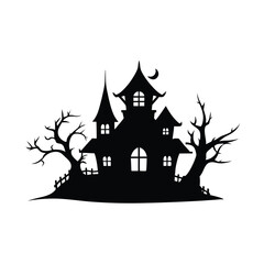 halloween house with pumpkin