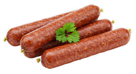 Isolated Pile of Sausages