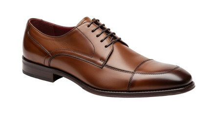 Isolated Brown Leather Dress Shoe