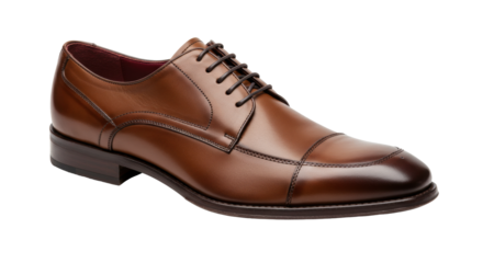 Isolated Brown Leather Dress Shoe