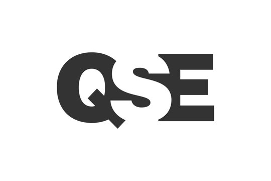 QSE logo design. Initial letter Q S E bold font style for tech startups, consulting, corporate branding. Creative company name, headlines typography identity, trendy logotype.