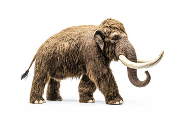 Obraz premium a wooly mammoth walking on a white surface