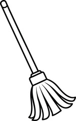vector illustration of a broom