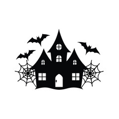 halloween house vector illustration