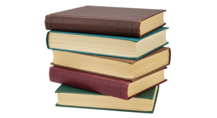 Isolated Stack of Old Books