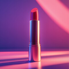 An upright, simple lipstick tube against a soft-focus backdrop
