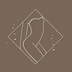 Icon minimalist line drawing of female body. Vector illustrations. minimalist, perfect body woman. Line art Silhouette of beautiful woman. Beauty logo, wall art posters, social media
