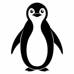 Minimalist Penguin Silhouette Illustration