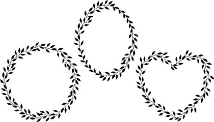 Leaf Wreath Frame Vector