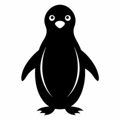 Minimalist Penguin Silhouette Illustration