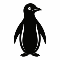 Minimalist Penguin Silhouette Illustration