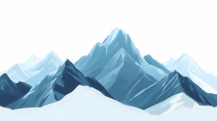 Fototapeta premium easy mountains drawing illustration
