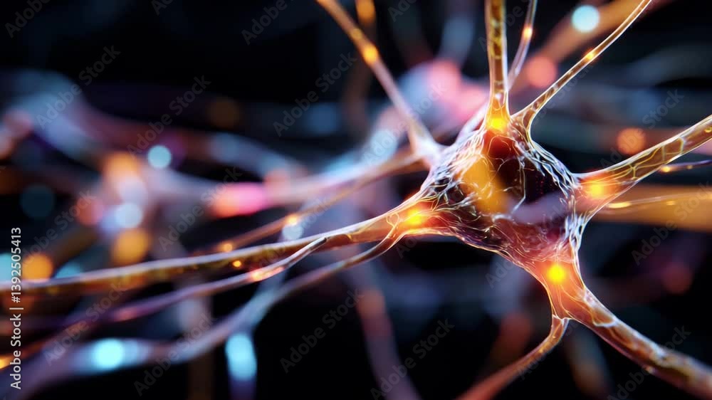 Poster observe the intricate details of neurons and their connections, showcasing their structure and funct