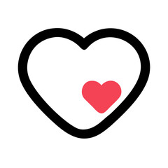 Heart Icon Representing Favorite or Like Icon Design