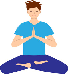 요가 명상하는 남성