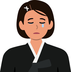 눈물 흘리는 상주 여성