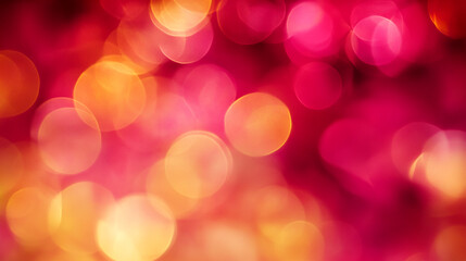Fototapeta premium Abstract background showing blurred lights in shades of pink and orange creating a bokeh effect