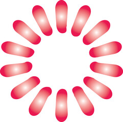 Radial Pattern Vector Half Color